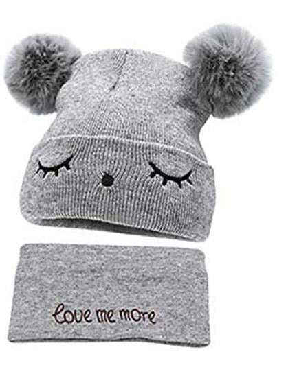 Boys & Girls Double Side pom Pom Hat Winter Cap